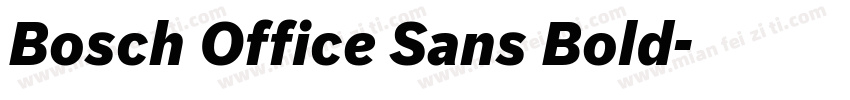 Bosch Office Sans Bold字体转换